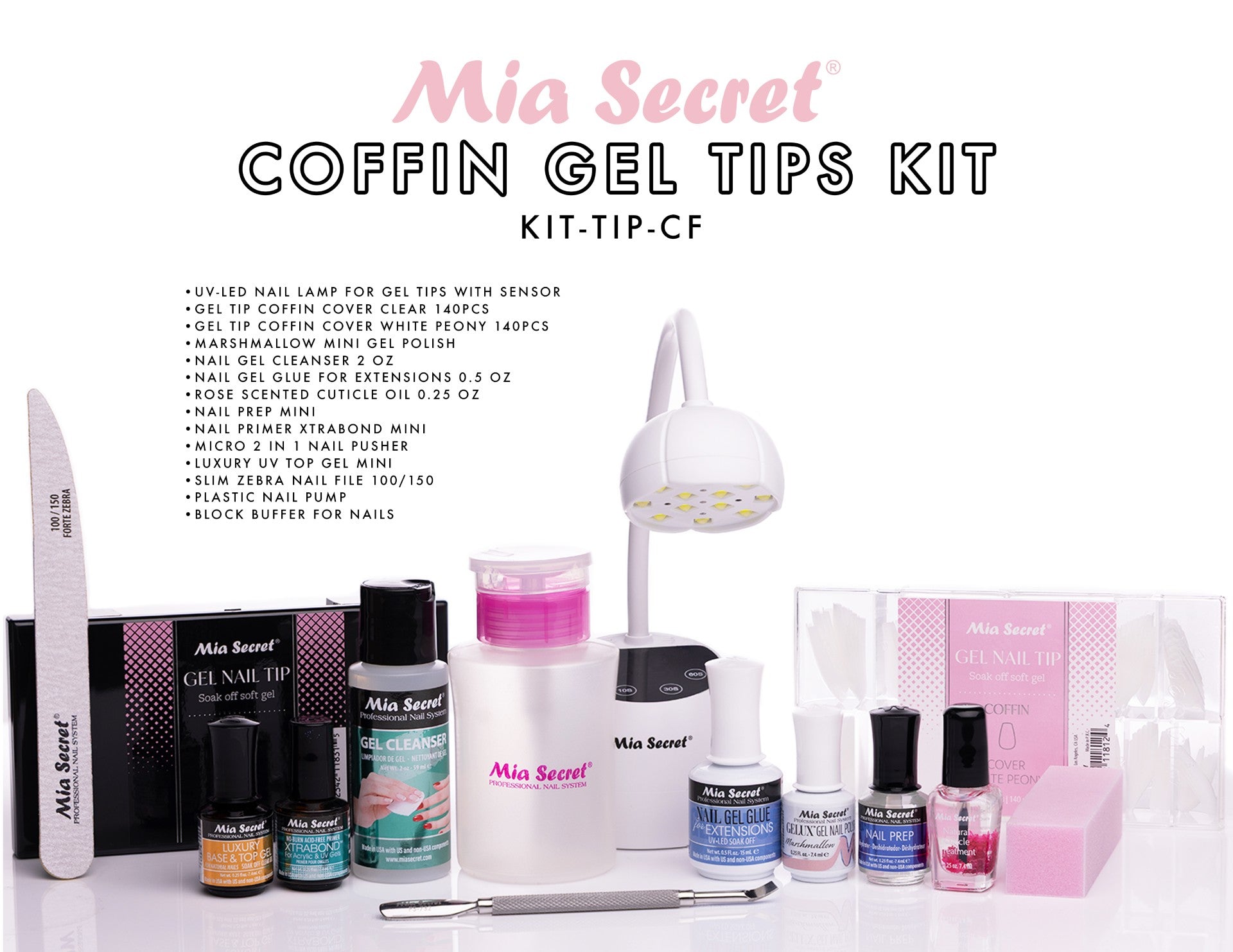 Coffin Gel Tips Kit