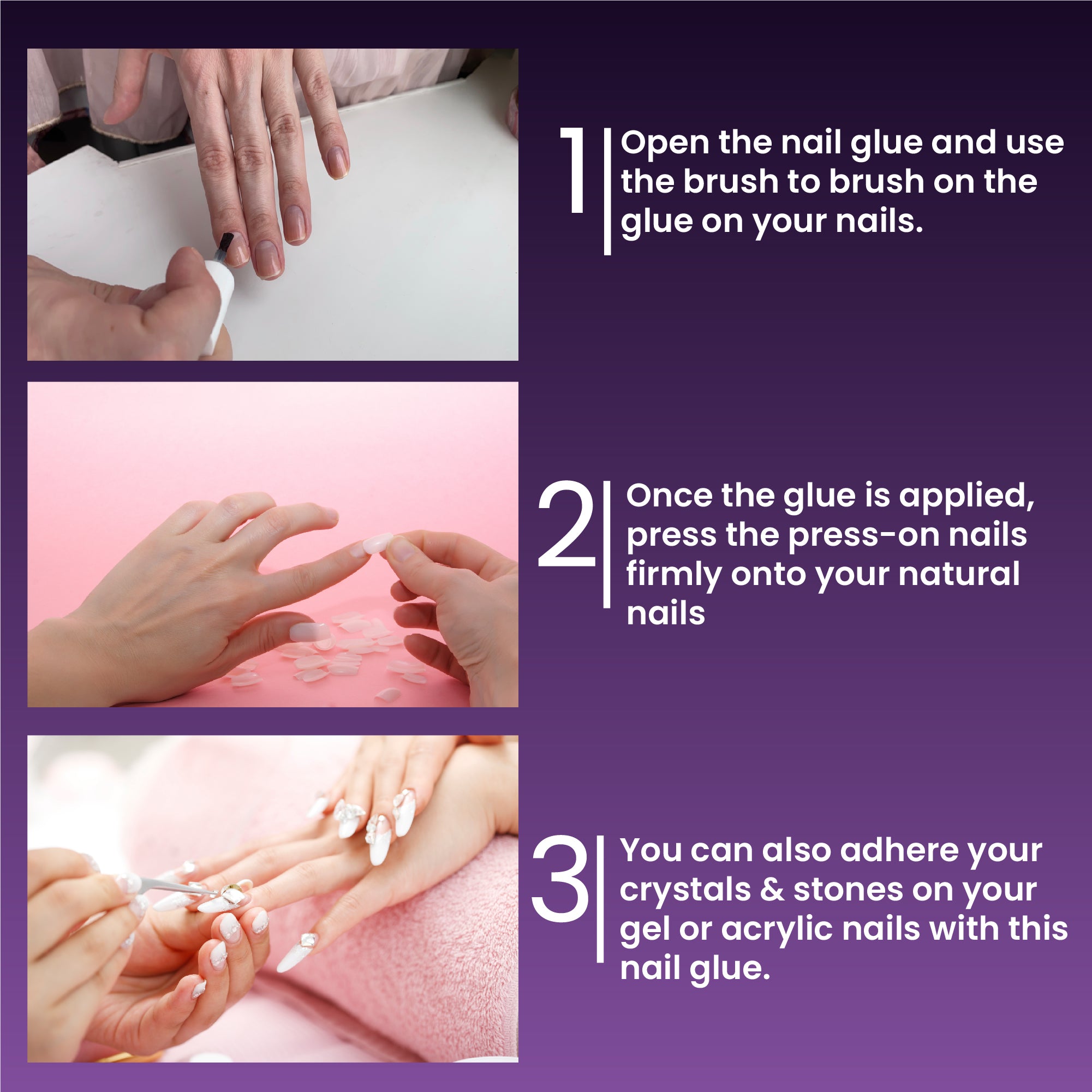 STRONGJET NAIL GLUE (Brush-On 8g and 1/2 oz.)