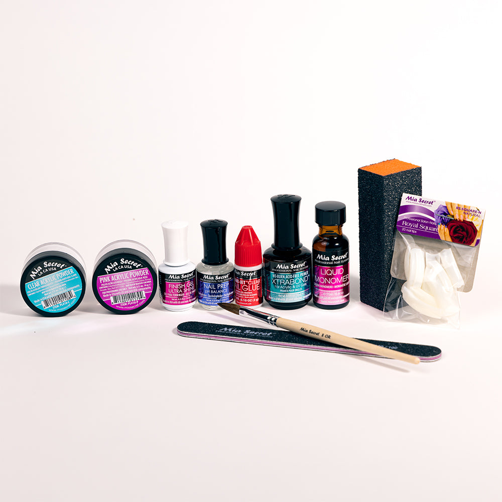 Clear & Pink Acrylic Powder Kit