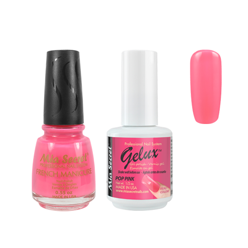 The Match (Gelux and French Manicure Combo) Pop Pink