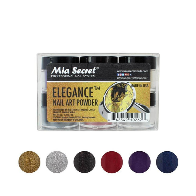 Elegance Nail Art Powder Collection(6PC)