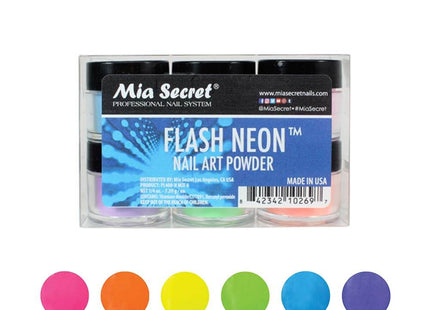 Flash Neon Nail Art Powder Collection (6PC)