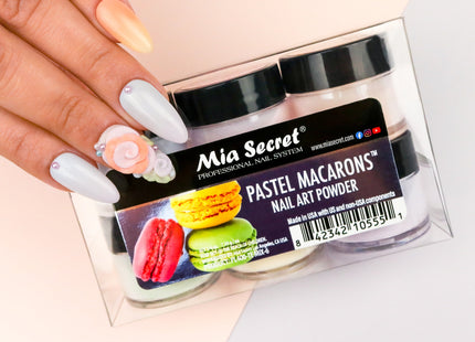 Pastel Macarons Nail Art Powder Collection (6PC)