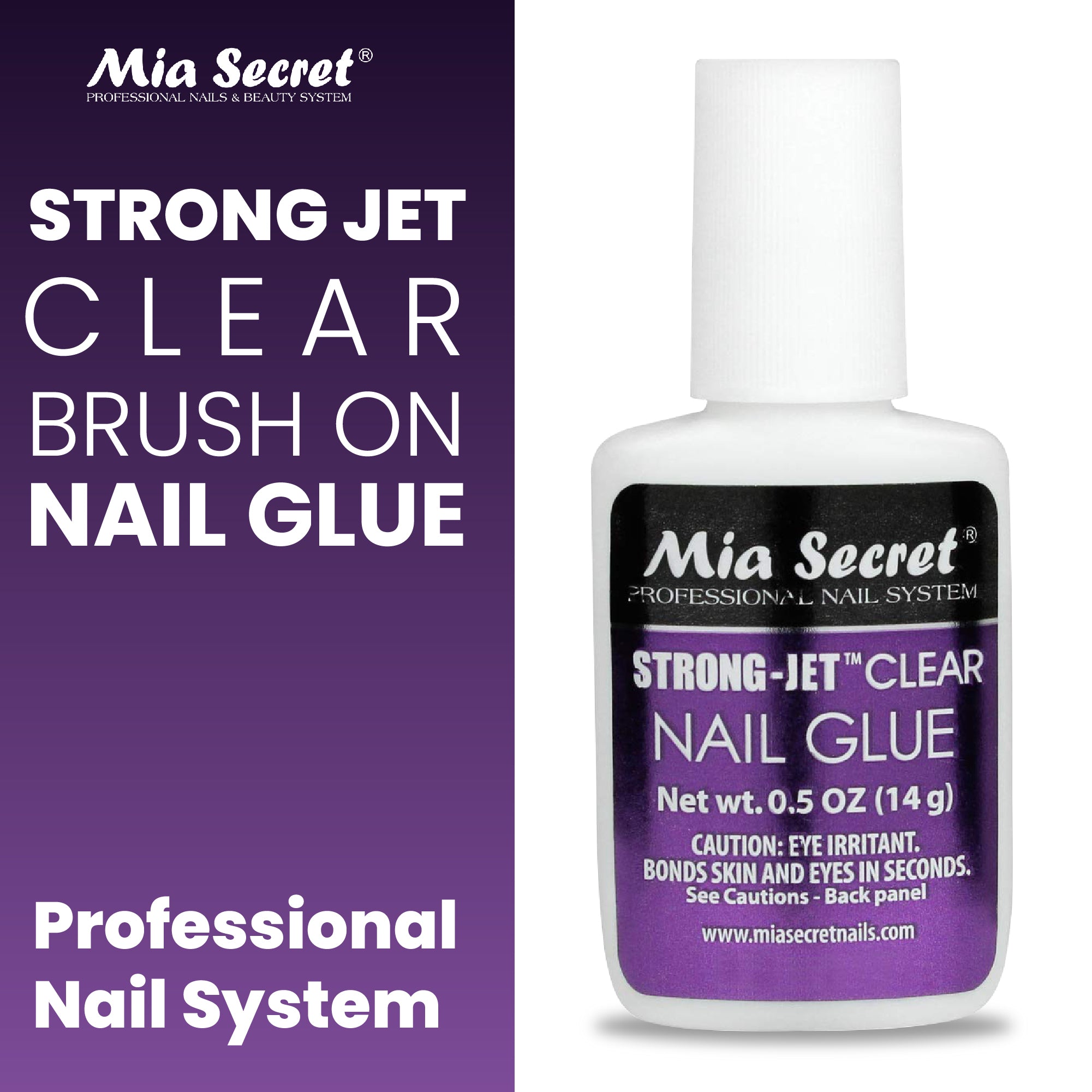 STRONGJET NAIL GLUE (Brush-On 8g and 1/2 oz.)