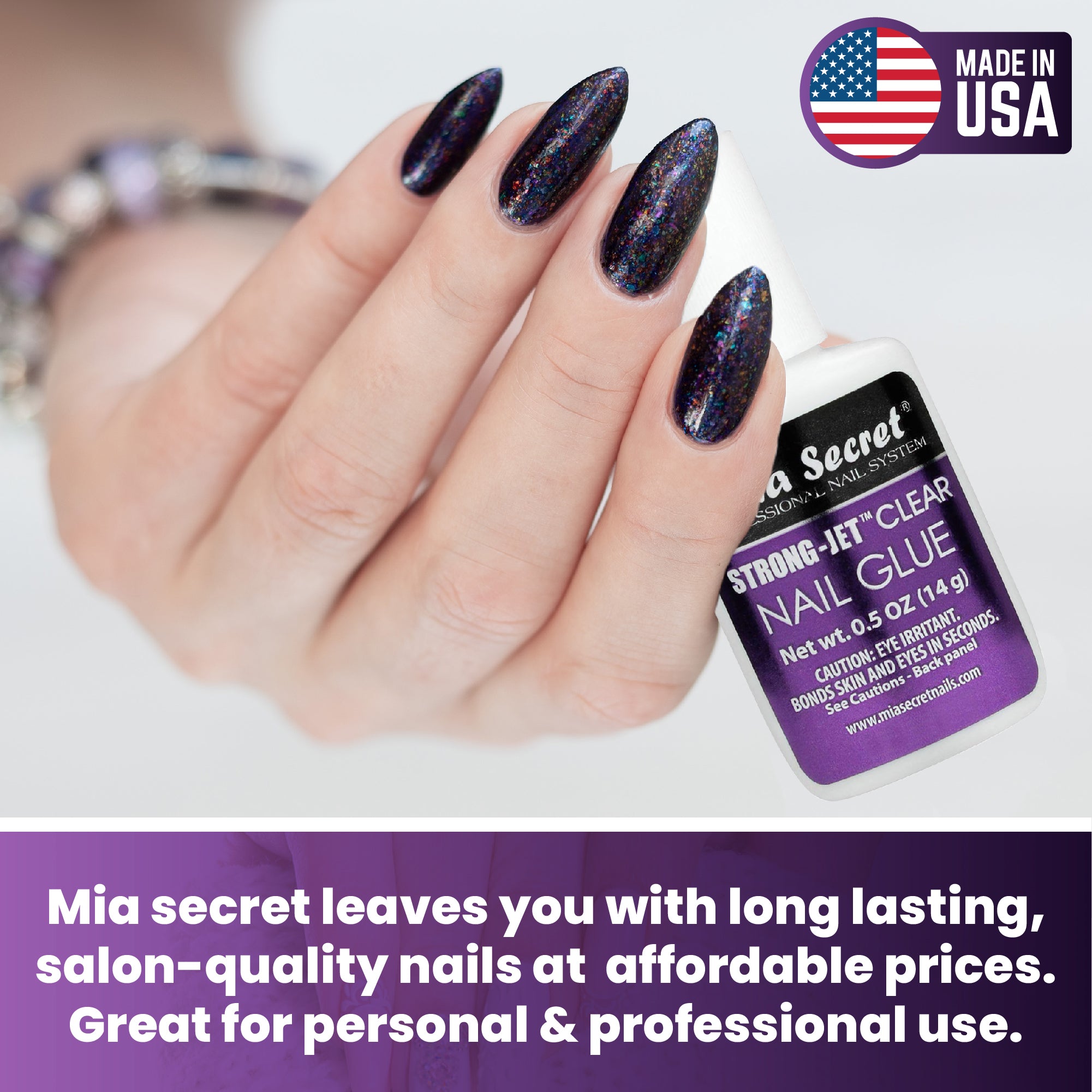 STRONGJET NAIL GLUE (Brush-On 8g and 1/2 oz.)