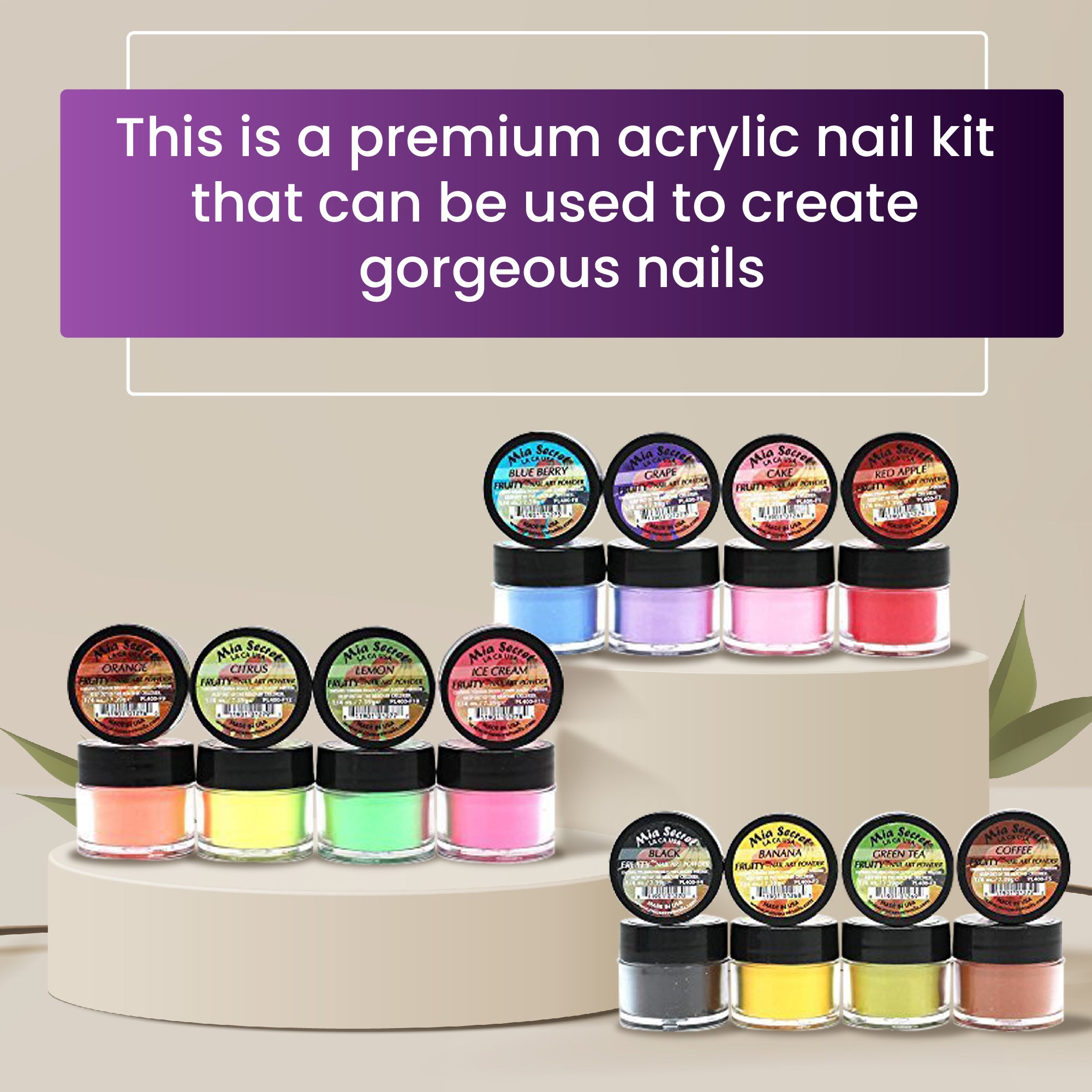 Fruity Nail Art Powder Collection (12pc)