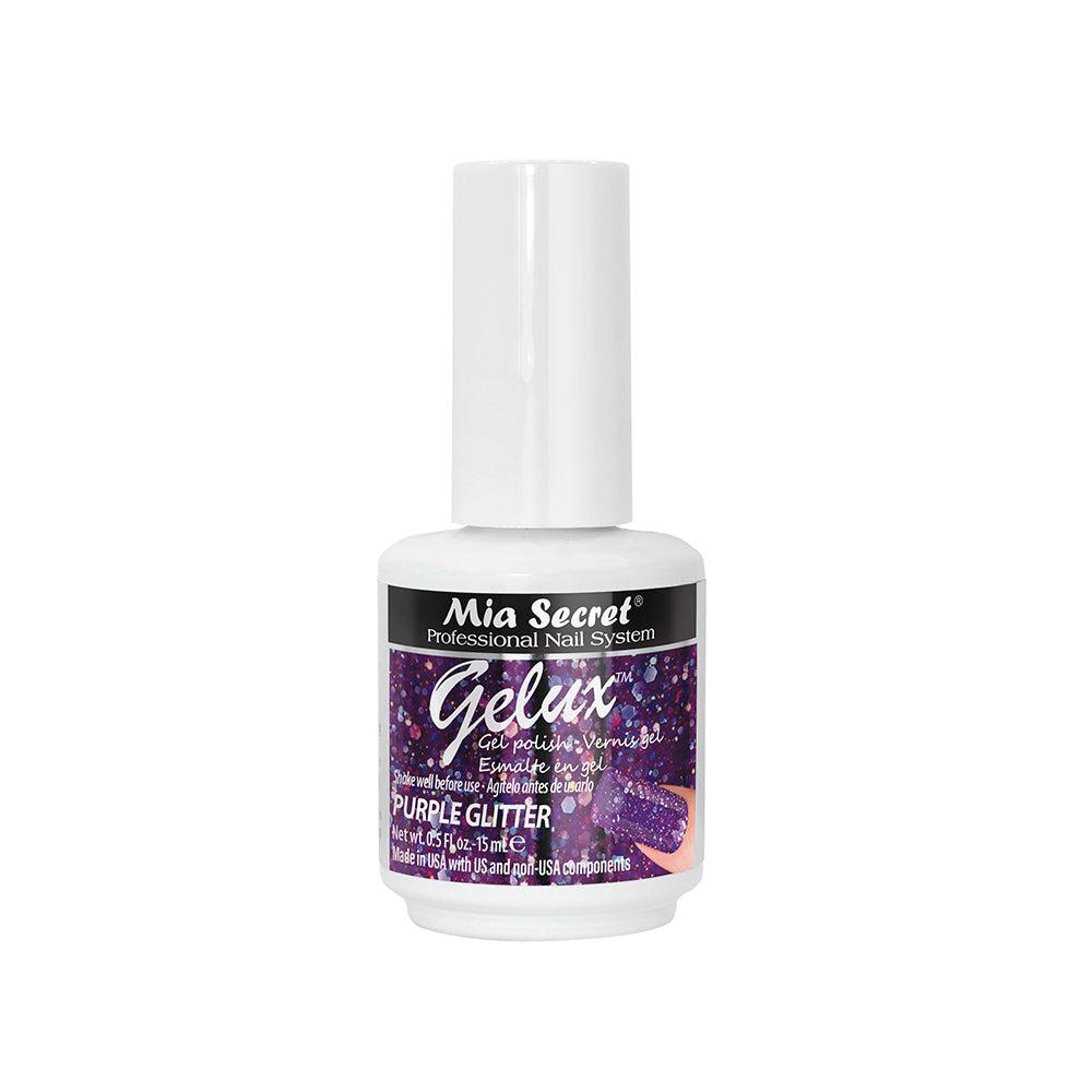 Gelux Gel Polish Purple Glitter
