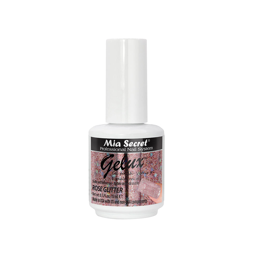 Gelux Gel Polish Rose Glitter