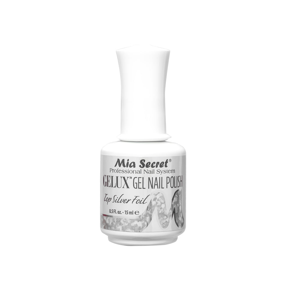 Gelux Gel Polish Top Silver Foil