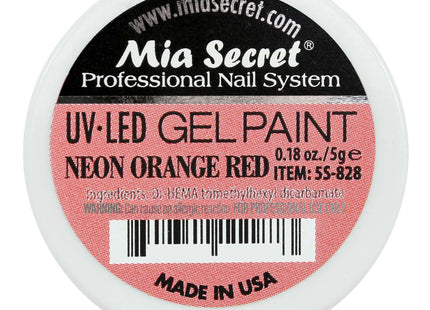 Gel Paint Neon Orange Red