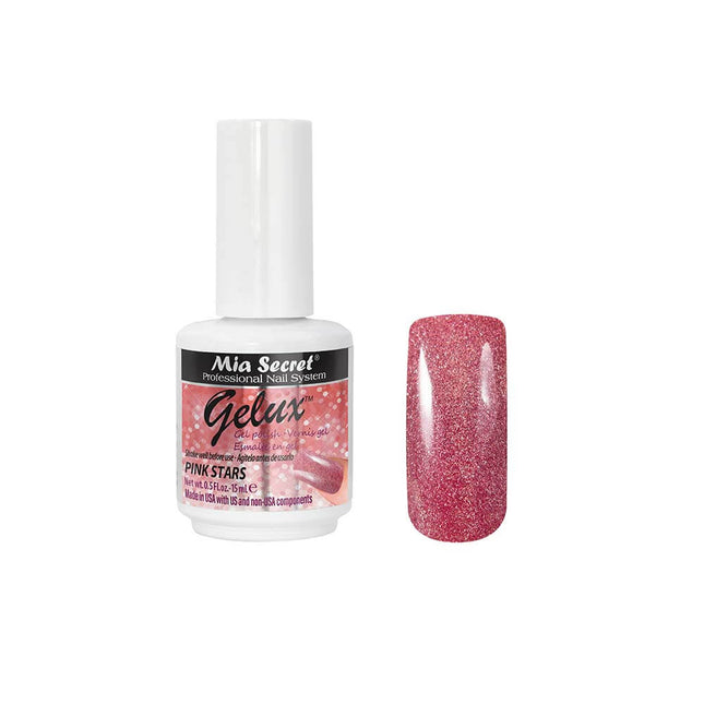 Gelux Gel Polish Pink Stars