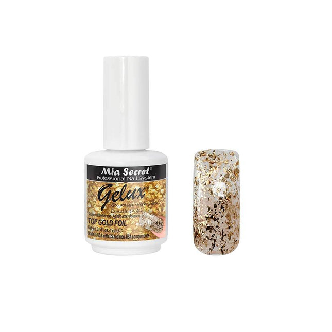 Gelux Gel Polish Top Gold Foil