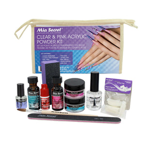 Clear & Pink Acrylic Powder Kit