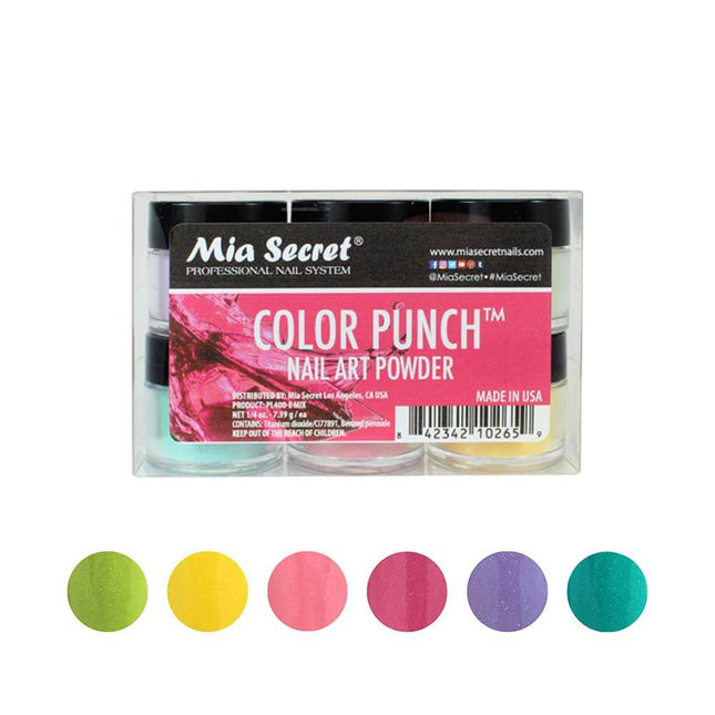 Color Punch Nail Art Powder Collection (6PC)