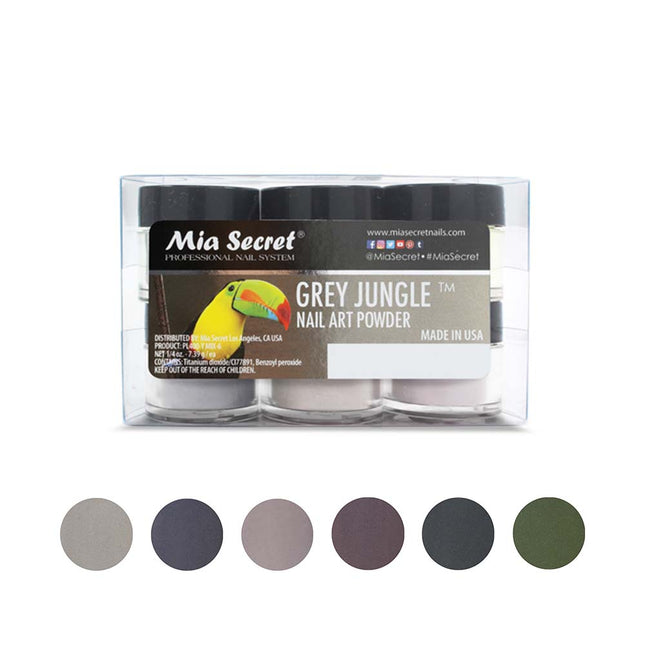 Grey Jungle Nail Art Powder Collection