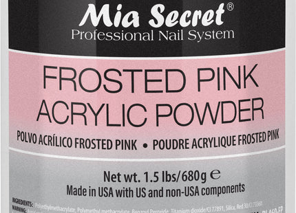 Frosted Pink Acrylic Powder Salon Sizes
