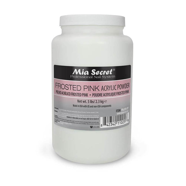 Frosted Pink Acrylic Powder Salon Sizes