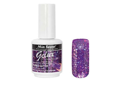 Gelux Gel Polish Purple Glitter