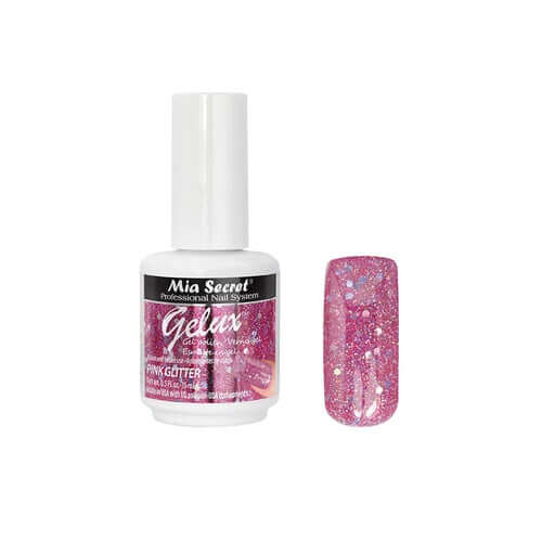 Gelux Gel Polish Pink Glitter