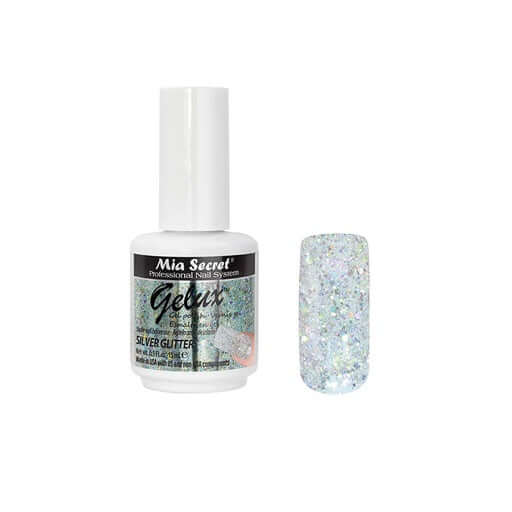 Gelux Gel Polish Silver Glitter